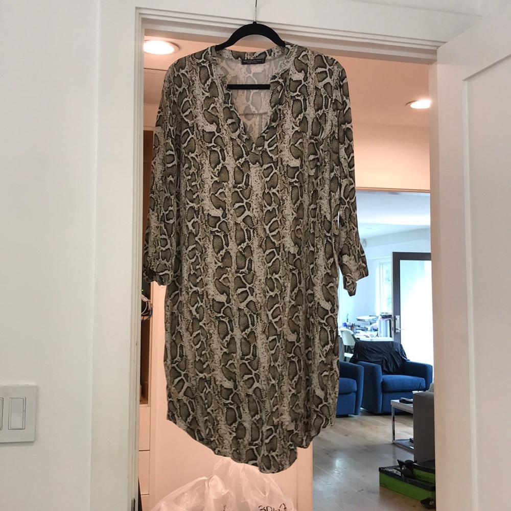 Leopard shirt dress